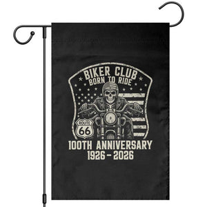 Vintage Biker Club Born To Ride Garden Flag 100th Anniversary Mother Road TS12 Black Print Your Wear
