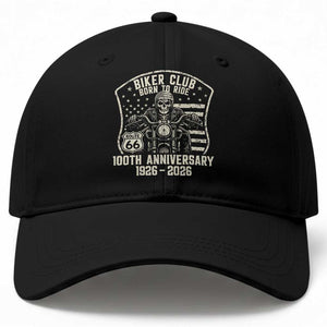Vintage Biker Club Born To Ride Baseball Cap 100th Anniversary Mother Road TS12 Print Your Wear