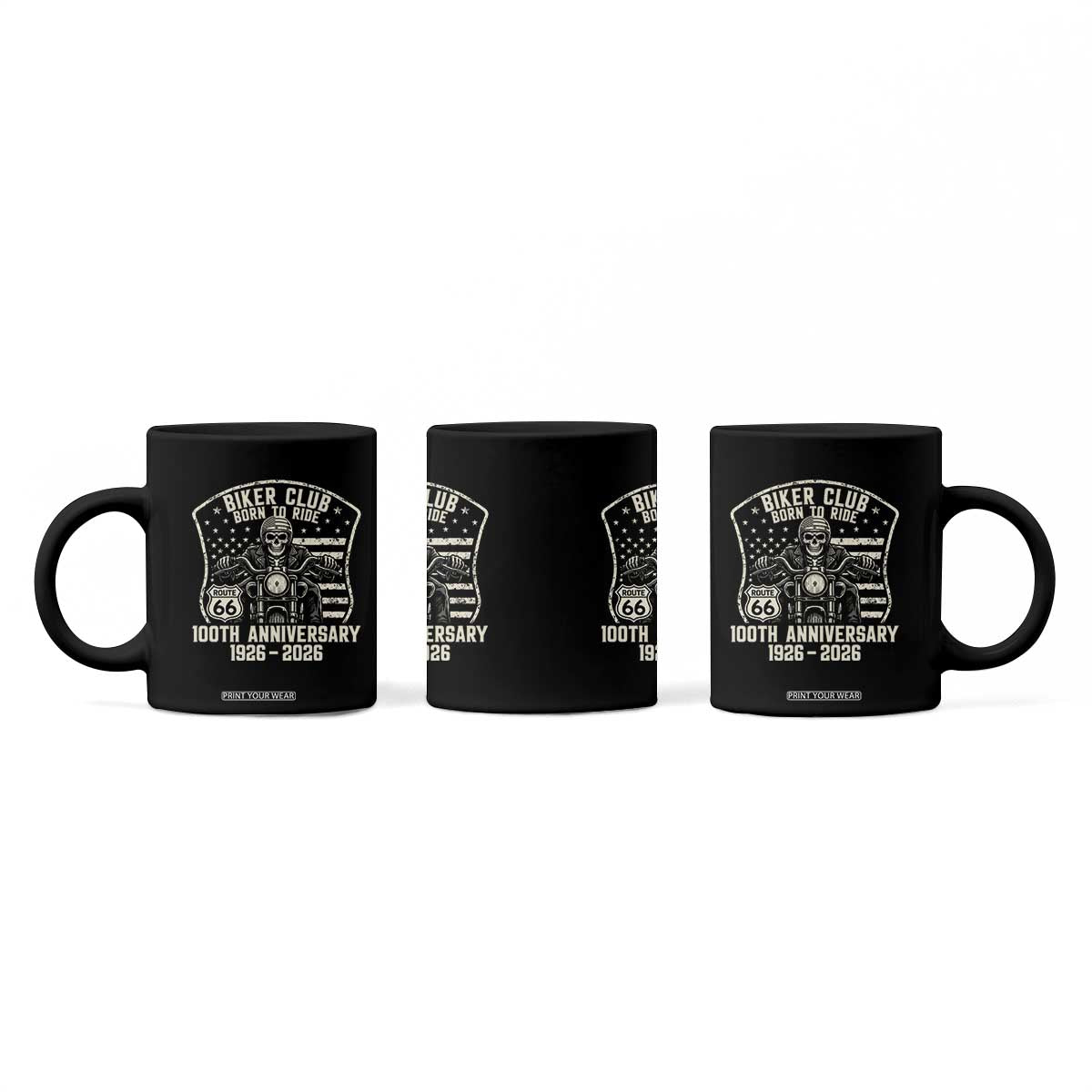 Vintage Biker Club Born To Ride Coffee Mug 100th Anniversary Mother Road TS12 Print Your Wear
