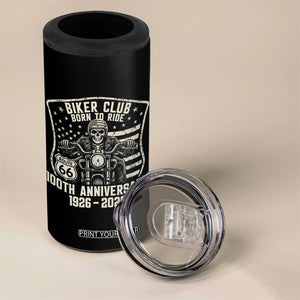 Vintage Biker Club Born To Ride 4 in 1 Can Cooler Tumbler 100th Anniversary Mother Road TS12 Print Your Wear