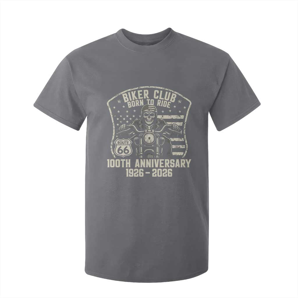 Vintage Biker Club Born To Ride T Shirt For Kid 100th Anniversary Mother Road TS12 Charcoal Print Your Wear