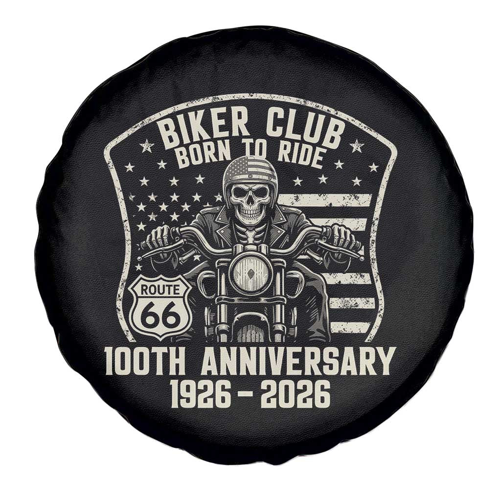 Vintage Biker Club Born To Ride Spare Tire Cover 100th Anniversary Mother Road TS12 Print Your Wear