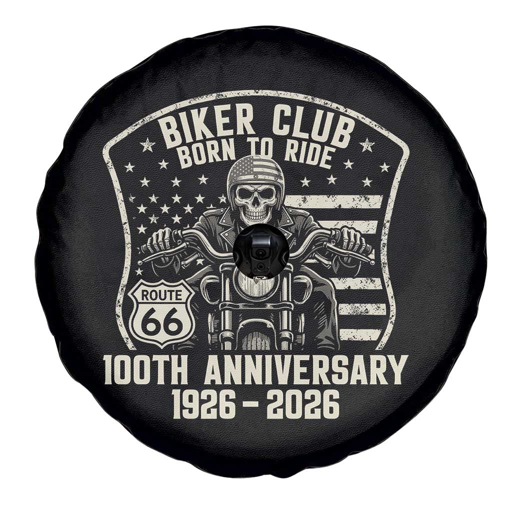 Vintage Biker Club Born To Ride Spare Tire Cover 100th Anniversary Mother Road TS12 Print Your Wear