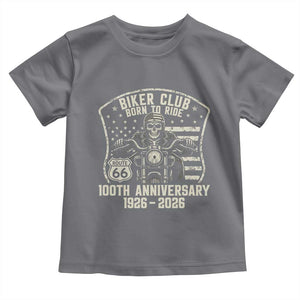 Vintage Biker Club Born To Ride Toddler T Shirt 100th Anniversary Mother Road TS12 Charcoal Print Your Wear