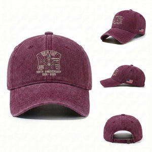 Vintage Biker Club Born To Ride Washed Cotton Baseball Cap 100th Anniversary Mother Road TS12 Washed Cap Universal Fit Burgundy Print Your Wear