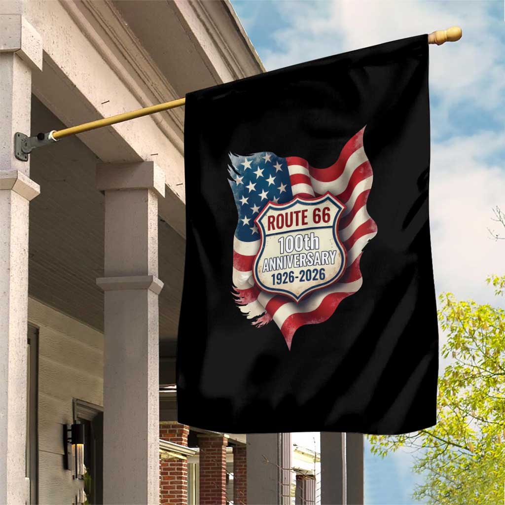 Route Highway 66 Centennial Garden Flag Vintage American Flag Patriotic Gift TS12 Print Your Wear
