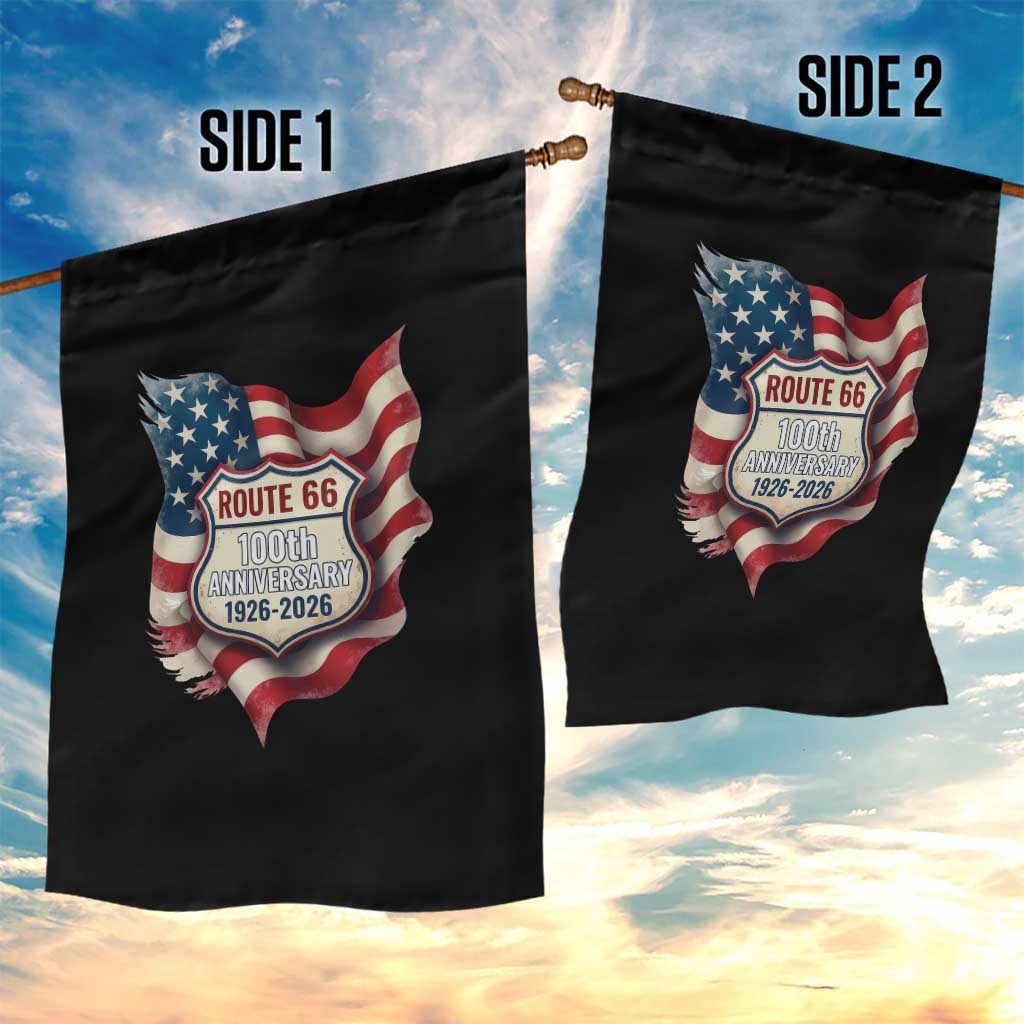 Route Highway 66 Centennial Garden Flag Vintage American Flag Patriotic Gift TS12 Print Your Wear