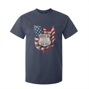 Route Highway 66 Centennial T Shirt For Kid Vintage American Flag Patriotic Gift TS12 Navy Print Your Wear