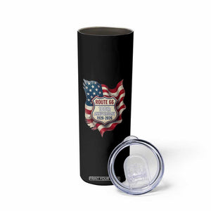 Route Highway 66 Centennial Skinny Tumbler Vintage American Flag Patriotic Gift TS12 Print Your Wear