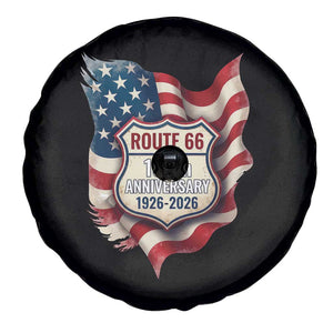 Route Highway 66 Centennial Spare Tire Cover Vintage American Flag Patriotic Gift TS12 Print Your Wear
