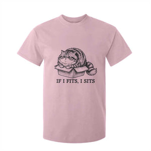 If I Fits I Sits T Shirt For Kid Chubby Kitty Funny Cat Lover Gift TS12 Light Pink Print Your Wear
