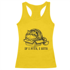 If I Fits I Sits Racerback Tank Top Chubby Kitty Funny Cat Lover Gift TS12 Daisy Print Your Wear