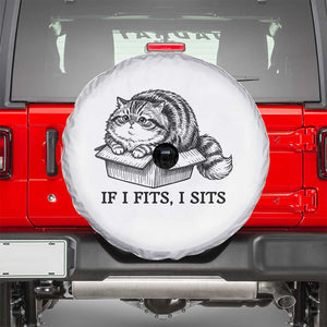 If I Fits I Sits Spare Tire Cover Chubby Kitty Funny Cat Lover Gift TS12 White Print Your Wear