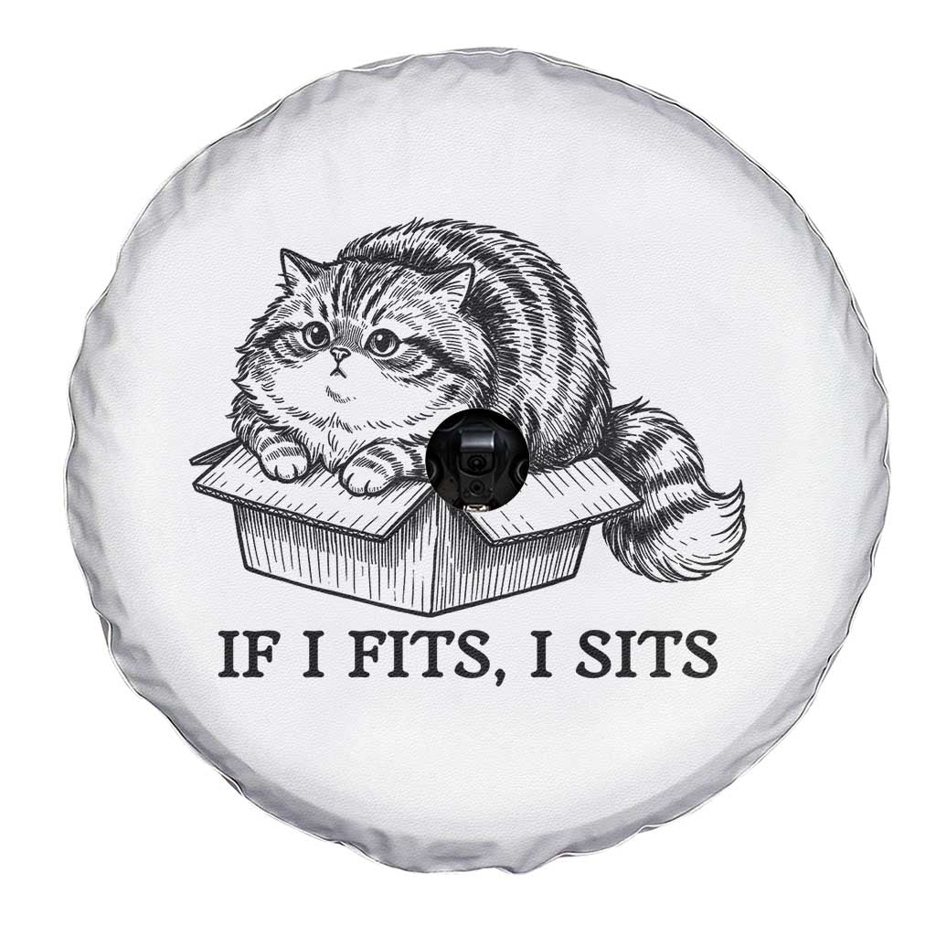 If I Fits I Sits Spare Tire Cover Chubby Kitty Funny Cat Lover Gift TS12 Print Your Wear