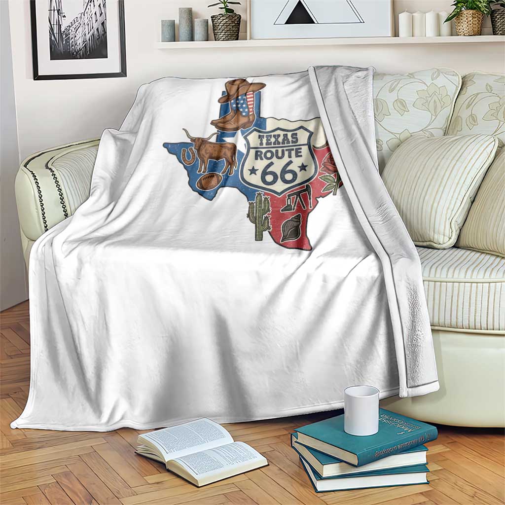 Texas Route Highway 66 Adventure Throw Blanket Desert Road Trip Graphic TS12 Print Your Wear