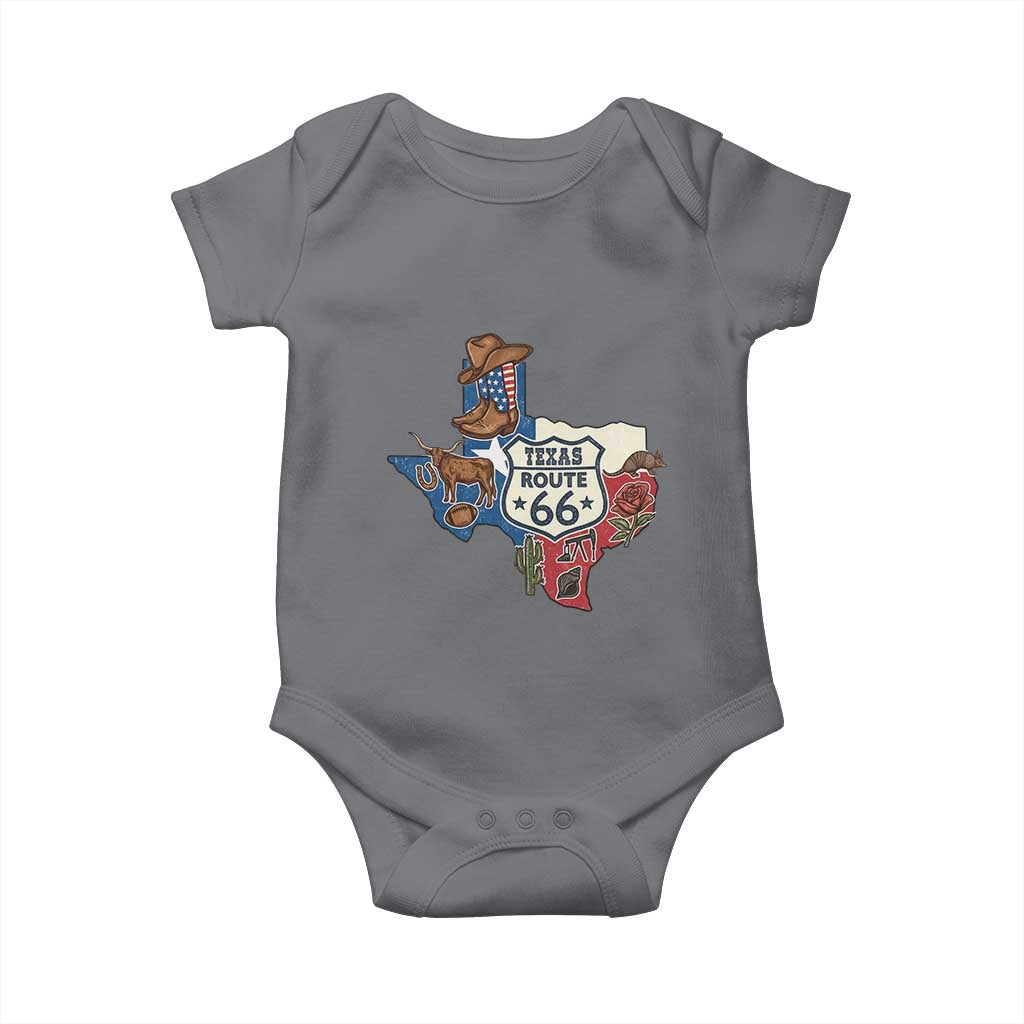 Texas Route Highway 66 Adventure Baby Onesie Desert Road Trip Graphic TS12 Charcoal Print Your Wear