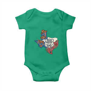 Texas Route Highway 66 Adventure Baby Onesie Desert Road Trip Graphic TS12 Irish Green Print Your Wear