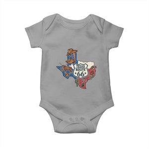 Texas Route Highway 66 Adventure Baby Onesie Desert Road Trip Graphic TS12 Sport Gray Print Your Wear