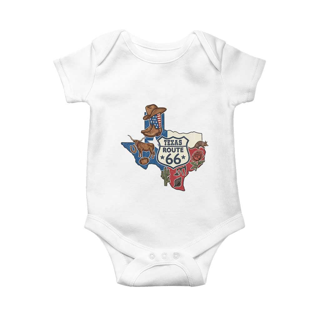 Texas Route Highway 66 Adventure Baby Onesie Desert Road Trip Graphic TS12 White Print Your Wear