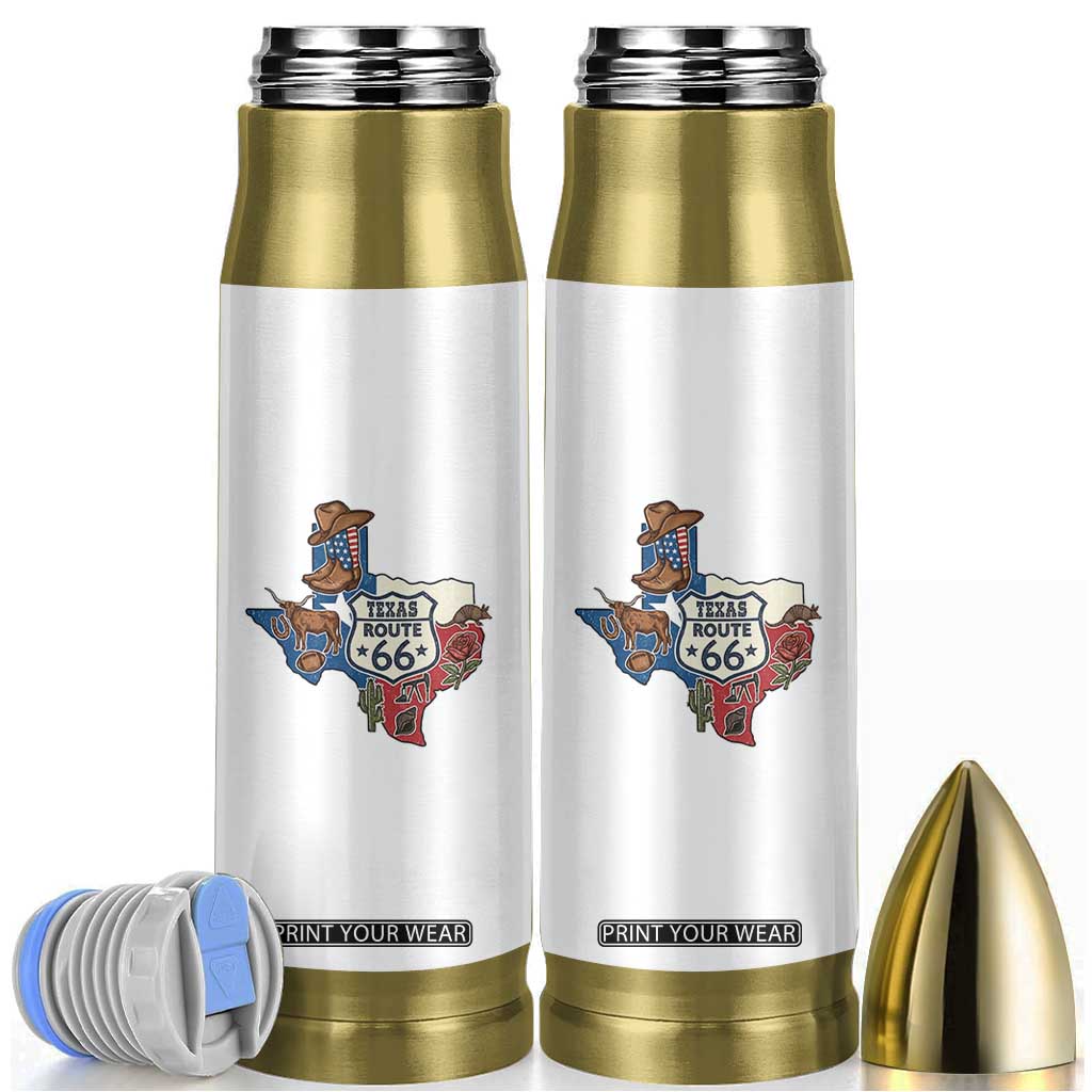 Texas Route Highway 66 Adventure Bullet Tumbler Desert Road Trip Graphic TS12 White Print Your Wear