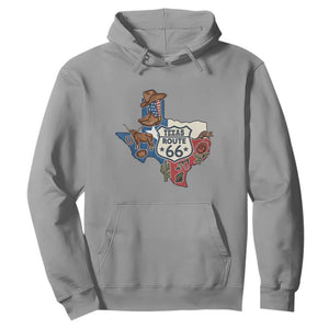Texas Route Highway 66 Adventure Hoodie Desert Road Trip Graphic TS12 Sport Gray Print Your Wear