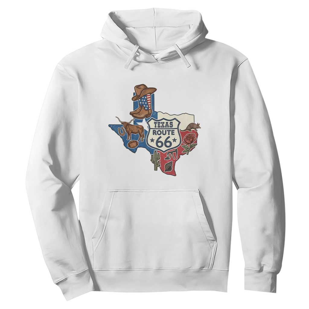 Texas Route Highway 66 Adventure Hoodie Desert Road Trip Graphic TS12 White Print Your Wear