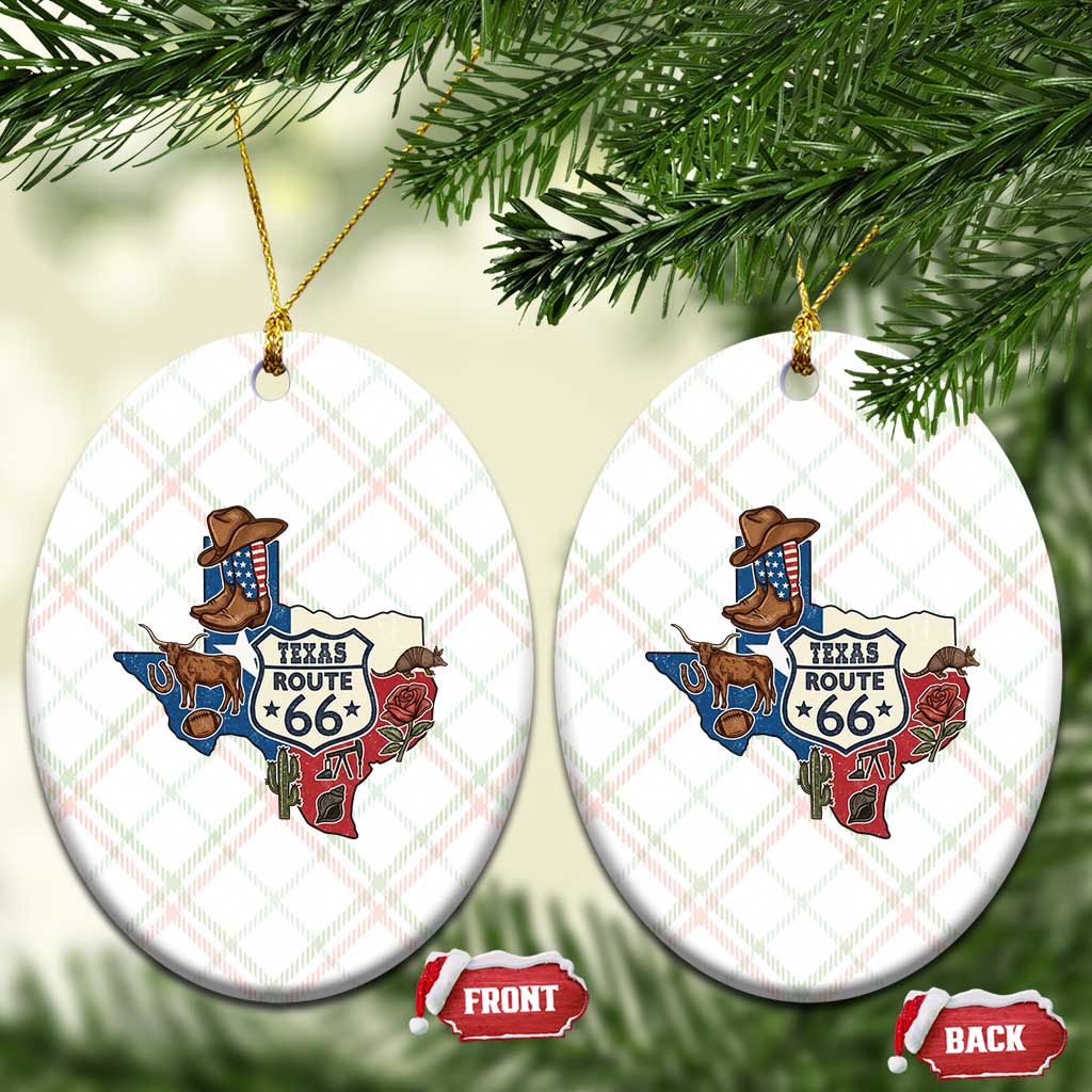 Texas Route Highway 66 Adventure Ceramic Ornament Desert Road Trip Graphic TS12 Print Your Wear