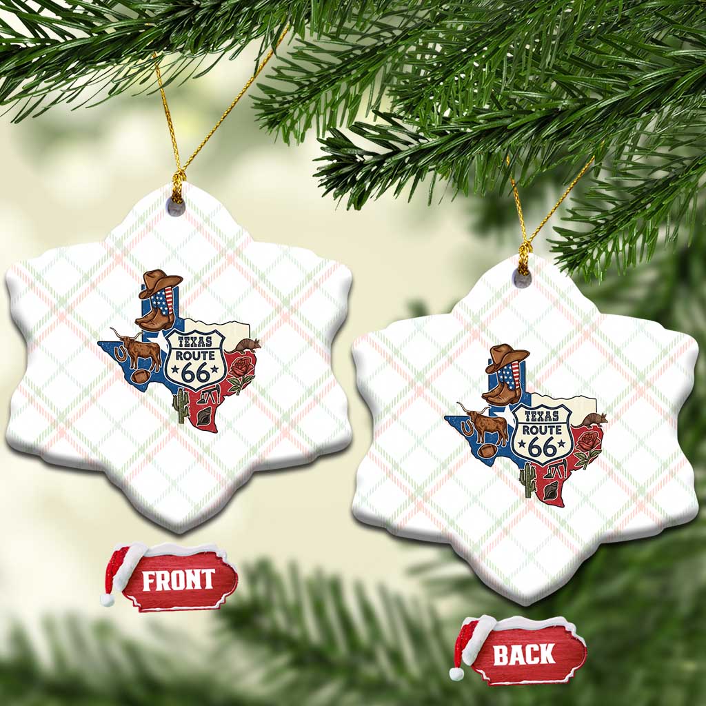 Texas Route Highway 66 Adventure Ceramic Ornament Desert Road Trip Graphic TS12 Print Your Wear