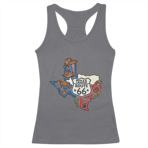 Texas Route Highway 66 Adventure Racerback Tank Top Desert Road Trip Graphic TS12 Charcoal Print Your Wear