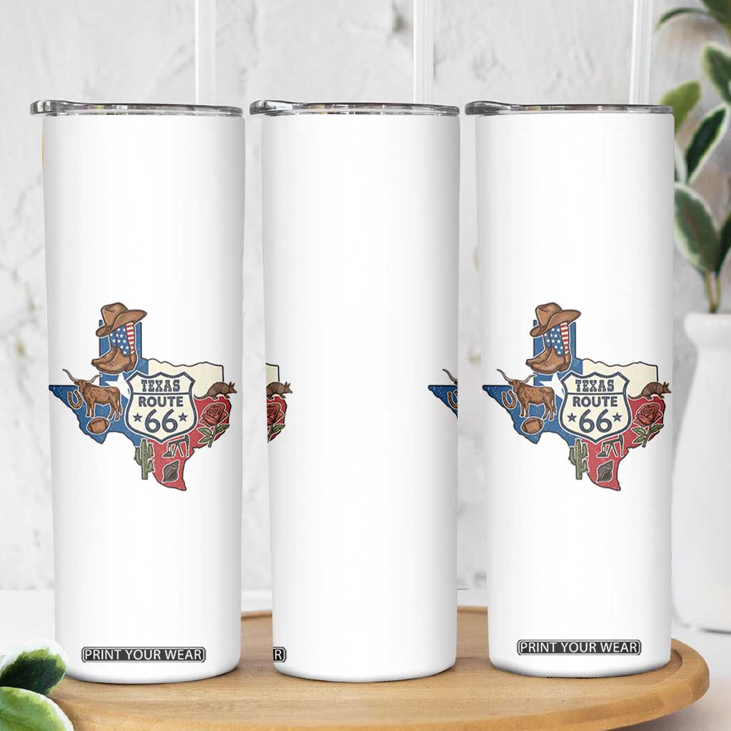 Texas Route Highway 66 Adventure Skinny Tumbler Desert Road Trip Graphic TS12 Print Your Wear