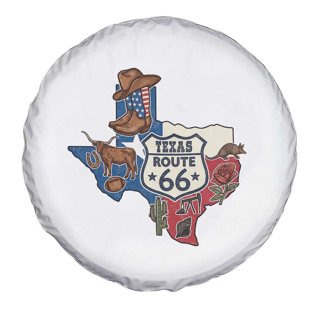 Texas Route Highway 66 Adventure Spare Tire Cover Desert Road Trip Graphic TS12 Print Your Wear