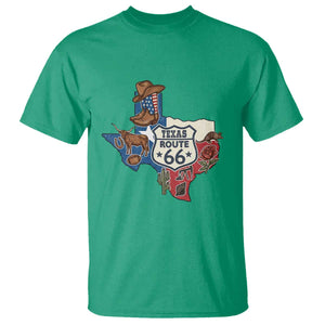 Texas Route Highway 66 Adventure T Shirt Desert Road Trip Graphic TS12 Irish Green Print Your Wear