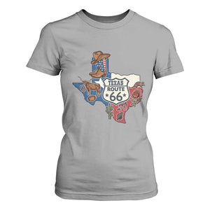 Texas Route Highway 66 Adventure T Shirt For Women Desert Road Trip Graphic TS12 Sport Gray Print Your Wear