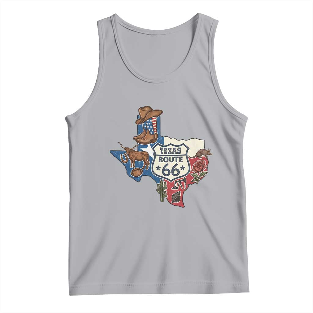Texas Route Highway 66 Adventure Tank Top Desert Road Trip Graphic TS12 Athletic Heather Print Your Wear
