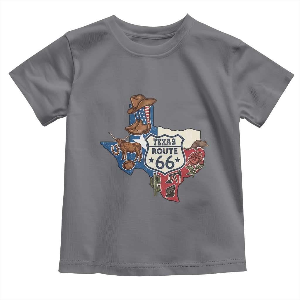 Texas Route Highway 66 Adventure Toddler T Shirt Desert Road Trip Graphic TS12 Charcoal Print Your Wear