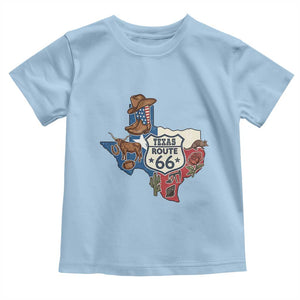 Texas Route Highway 66 Adventure Toddler T Shirt Desert Road Trip Graphic TS12 Light Blue Print Your Wear