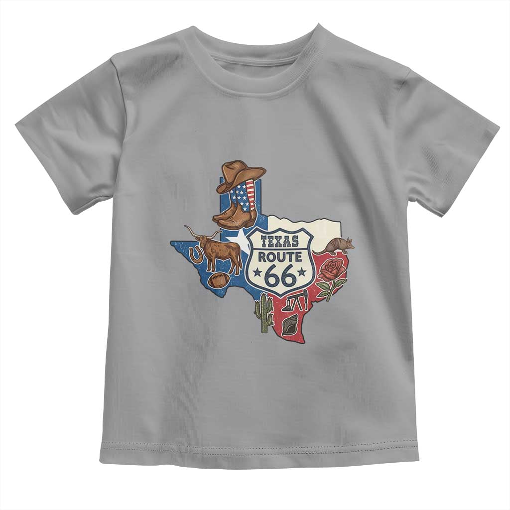 Texas Route Highway 66 Adventure Toddler T Shirt Desert Road Trip Graphic TS12 Sport Gray Print Your Wear