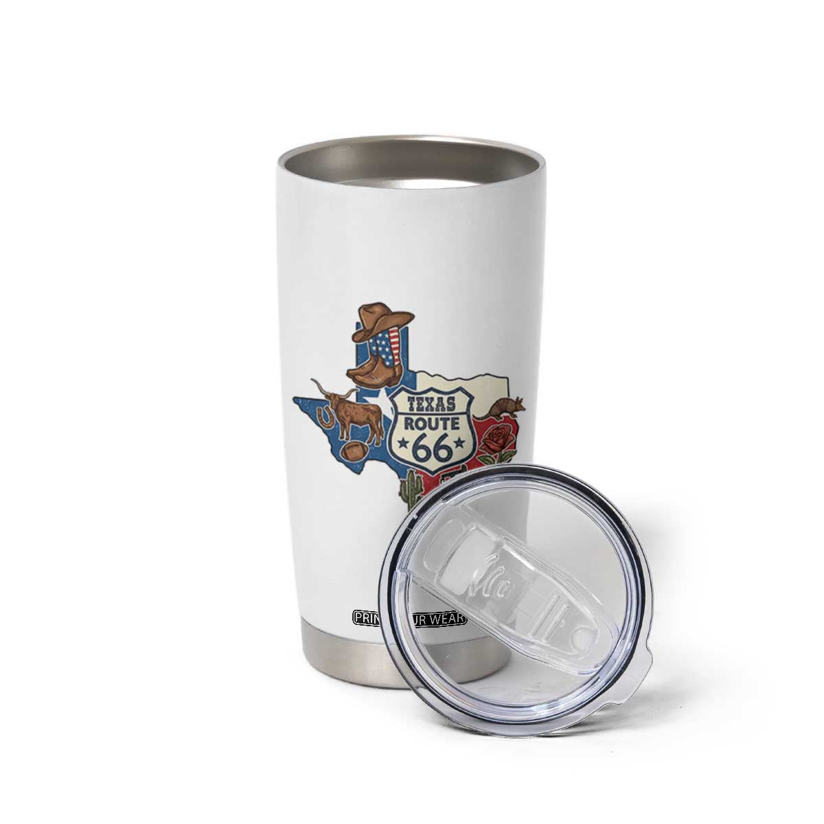 Texas Route Highway 66 Adventure Tumbler Cup Desert Road Trip Graphic TS12 Print Your Wear