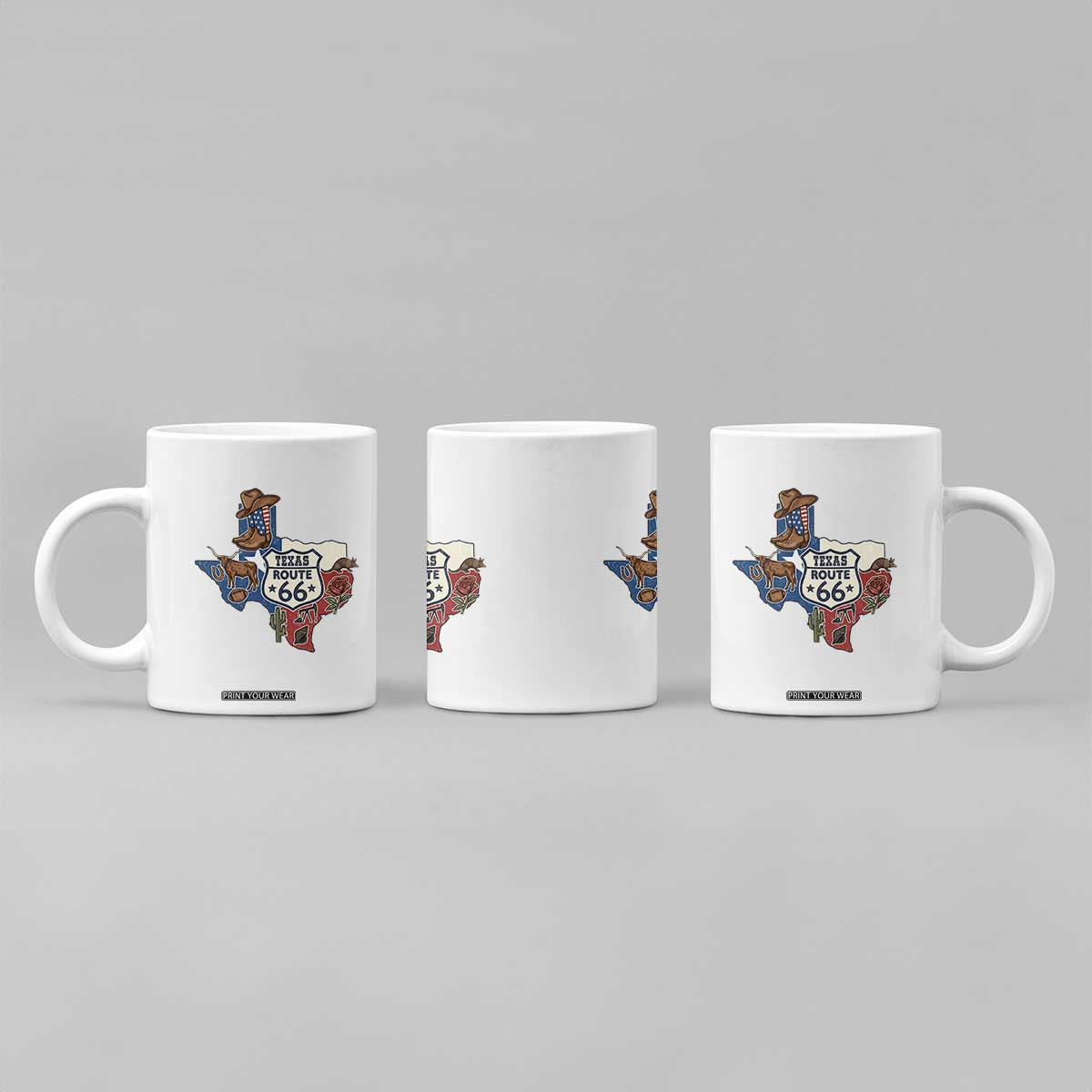 Texas Route Highway 66 Adventure Coffee Mug Desert Road Trip Graphic TS12 Print Your Wear