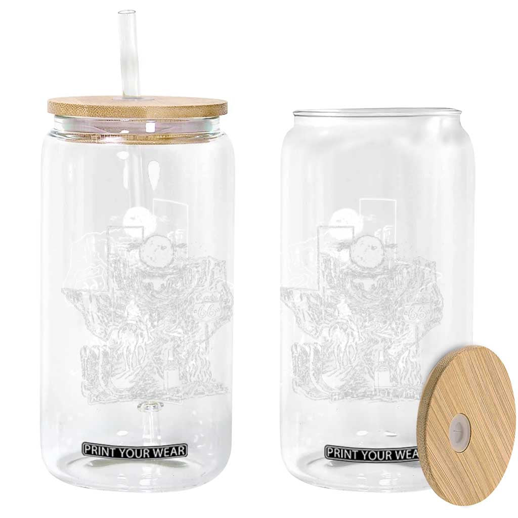 The Mother Road Texas Panhandle Glass Can Vintage Desert Road Trip TS12 Print Your Wear