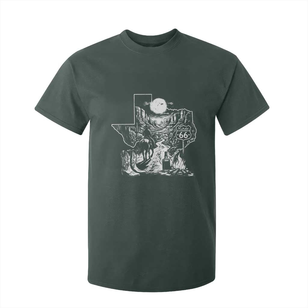 The Mother Road Texas Panhandle T Shirt For Kid Vintage Desert Road Trip TS12 Dark Forest Green Print Your Wear