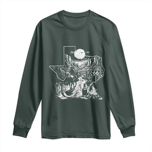 The Mother Road Texas Panhandle Long Sleeve Shirt Vintage Desert Road Trip TS12 Dark Forest Green Print Your Wear