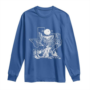 The Mother Road Texas Panhandle Long Sleeve Shirt Vintage Desert Road Trip TS12 Royal Blue Print Your Wear
