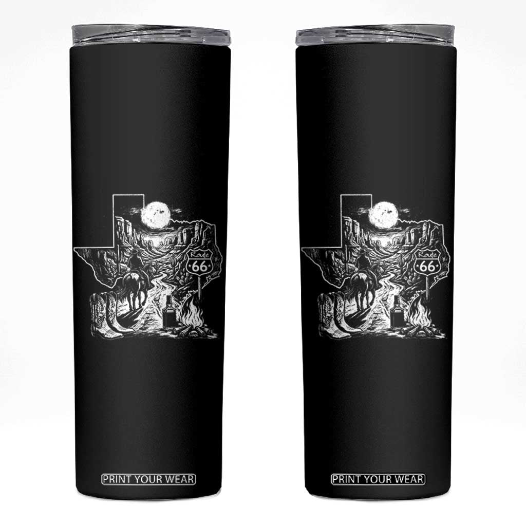 The Mother Road Texas Panhandle Skinny Tumbler Vintage Desert Road Trip TS12 Black Print Your Wear