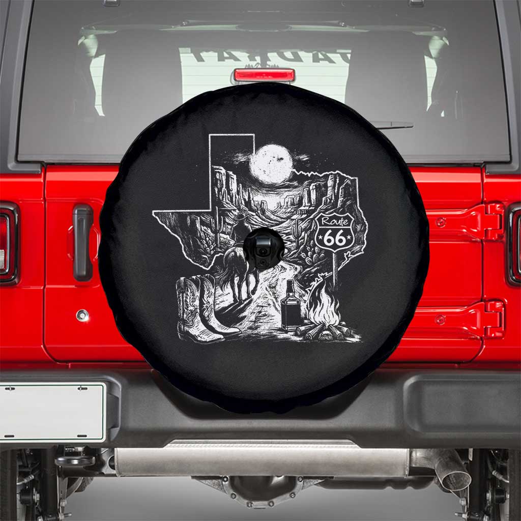 The Mother Road Texas Panhandle Spare Tire Cover Vintage Desert Road Trip TS12 Black Print Your Wear