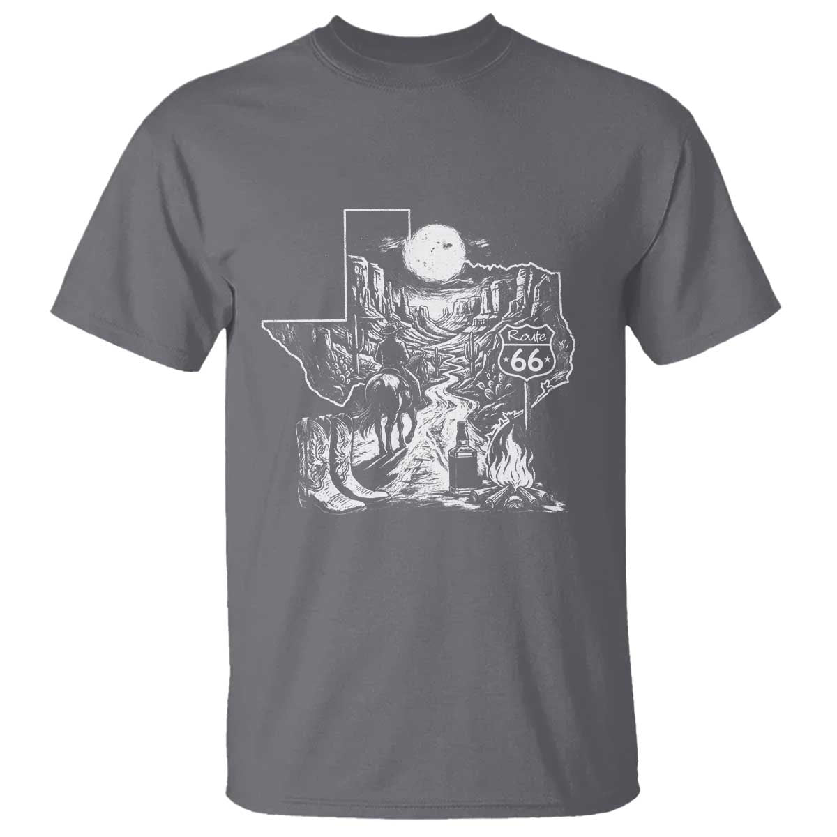The Mother Road Texas Panhandle T Shirt Vintage Desert Road Trip TS12 Charcoal Print Your Wear
