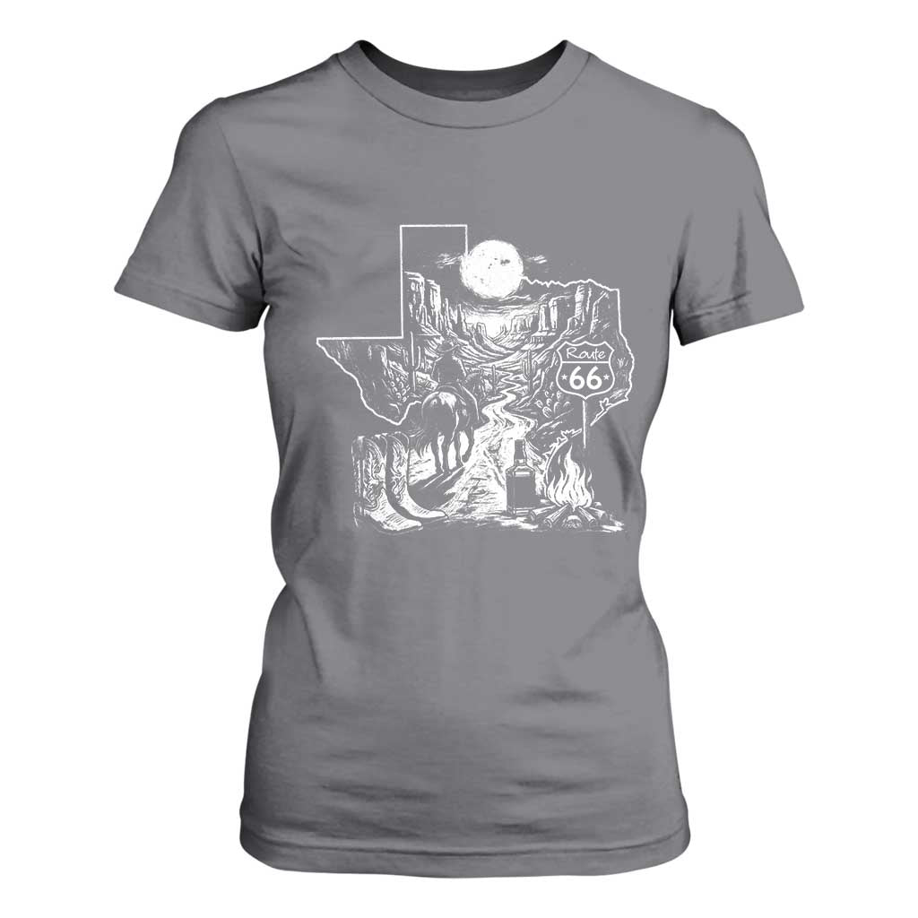 The Mother Road Texas Panhandle T Shirt For Women Vintage Desert Road Trip TS12 Charcoal Print Your Wear