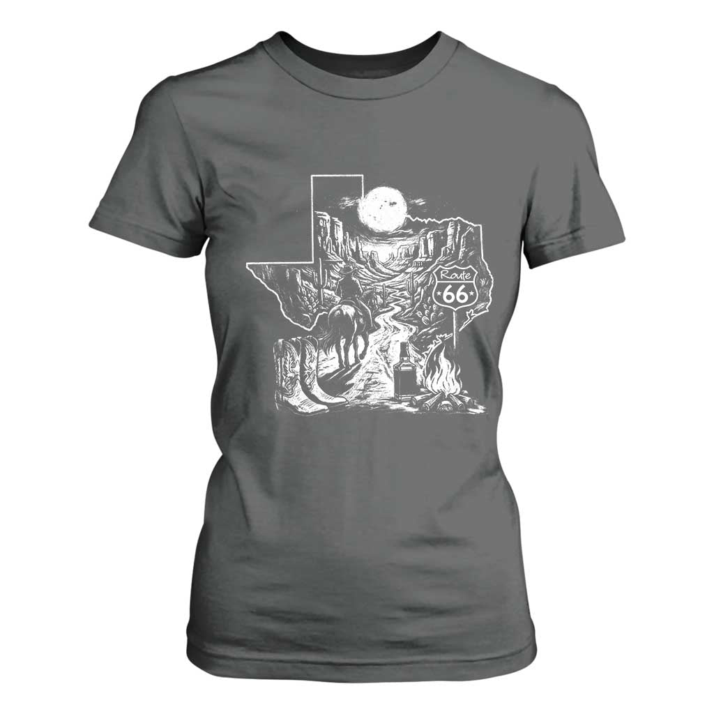 The Mother Road Texas Panhandle T Shirt For Women Vintage Desert Road Trip TS12 Dark Heather Print Your Wear
