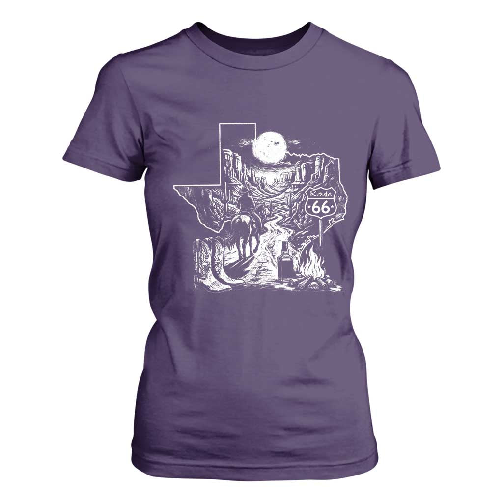 The Mother Road Texas Panhandle T Shirt For Women Vintage Desert Road Trip TS12 Purple Print Your Wear