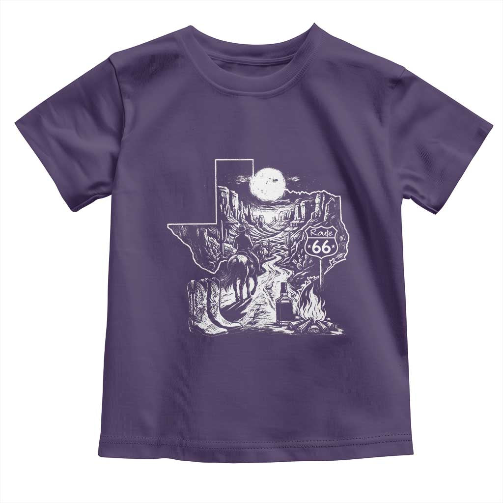 The Mother Road Texas Panhandle Toddler T Shirt Vintage Desert Road Trip TS12 Purple Print Your Wear